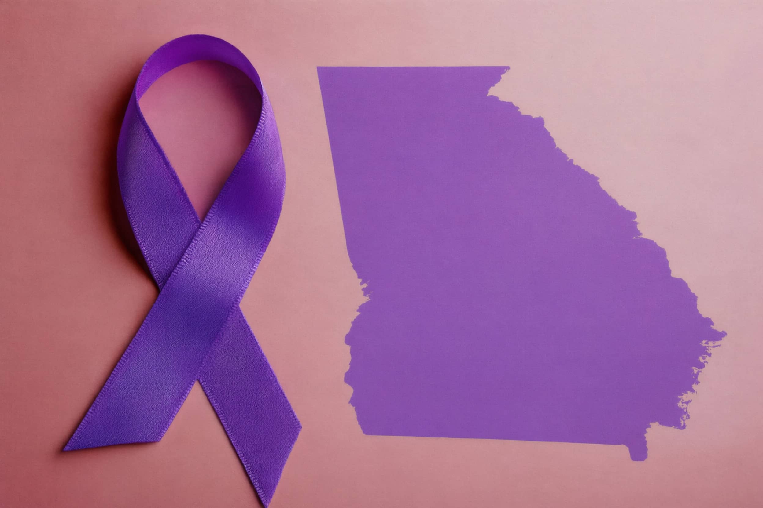 Lupus awareness ribbon and georgia state